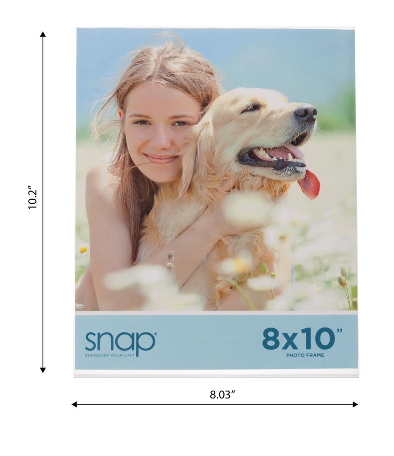 SNAP Set of 12 Snap - 8x10 Clear Acrylic Self Standing Photo Frames - Perfect for Showcasing Memories in Style - Versatile and Durable Design for Home or Office DÃ©cor - Rectangular TableTop - Single Picture Frame - Image 3